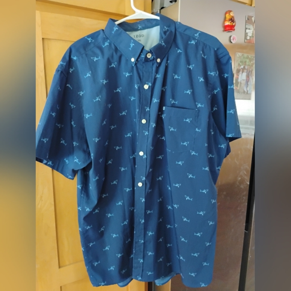 Men's Blue Patterned Shirt